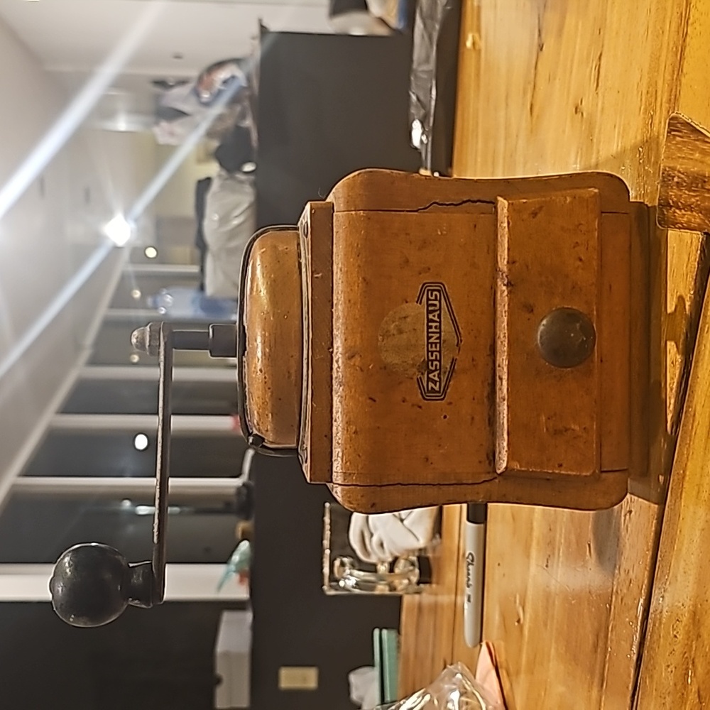 Antique coffee grinder